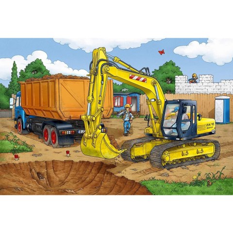 Puzzle 40 el. SIKU Koparka + zabawka Schmidt - puzzle