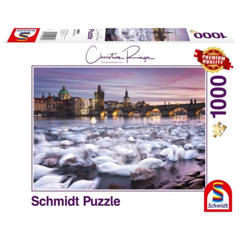 PQ Puzzle 1000 el. CHRISTIAN RINGER Praskie łabędzie Schmidt - puzzle