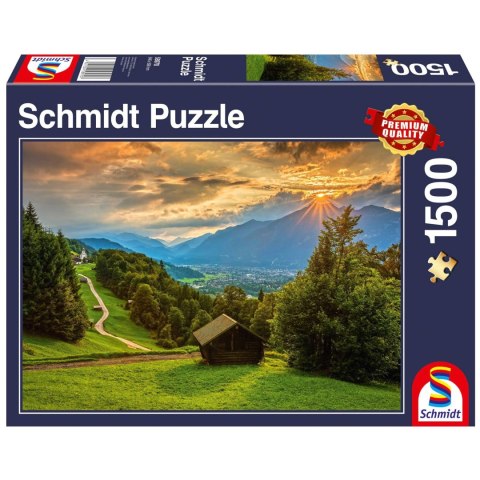 PQ Puzzle 1500 el. Zachód słońca nad Wambergiem / Bawaria / Niemcy Schmidt - puzzle