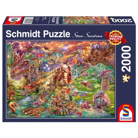 PQ Puzzle 2000 el. Smoczy skarb Schmidt - puzzle