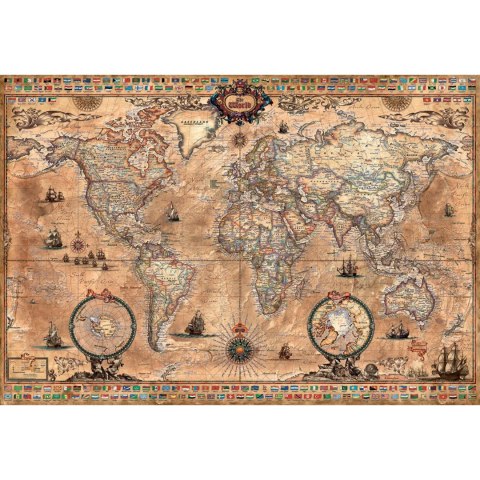 Puzzle 1000 el. Antyczna mapa świata Educa