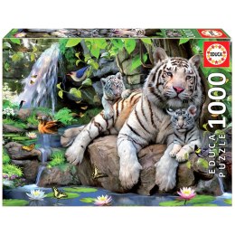Puzzle 1000 el. Białe tygrysy bengalskie Educa