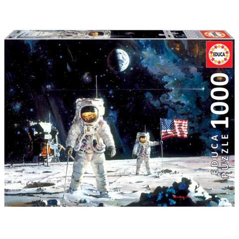 Puzzle 1000 el. Pierwsi ludzie na księżycu Educa