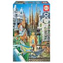 Puzzle 1000 el. Projekty Gaudiego (miniatura) Educa