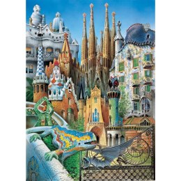 Puzzle 1000 el. Projekty Gaudiego (miniatura) Educa