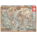 Puzzle 1500 el. Polityczna mapa świata (retro) Educa