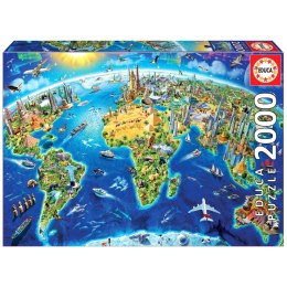 Puzzle 2000 el. Zabytki całego świata Educa