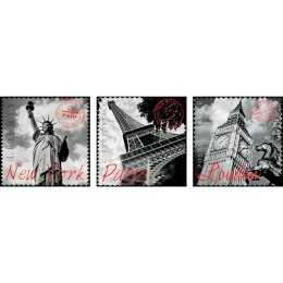 Puzzle 3 x 500 el. Duże miasta Educa