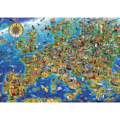 Puzzle 500 el. Mapa Europy Educa