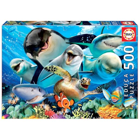 Puzzle 500 el. Podwodne selfie Educa
