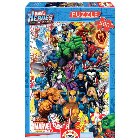 Puzzle 500 el. Superbohaterowie Marvela Educa