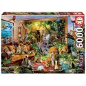Puzzle 6000 el. Zwierzęta w salonie Educa