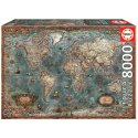 Puzzle 8000 el. Polityczna mapa świata (retro) Educa
