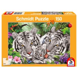 Puzzle 150 el. Rodzina tygrysów Schmidt - puzzle