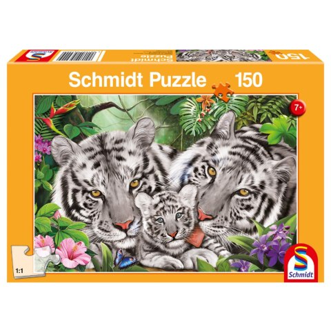 Puzzle 150 el. Rodzina tygrysów Schmidt - puzzle