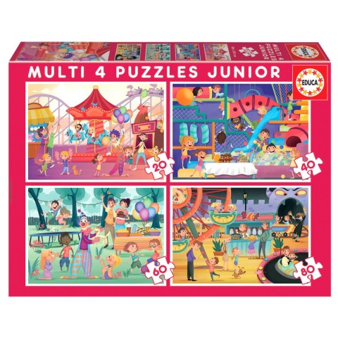 Puzzle 20 el. + 40 el. + 60 el. + 80 el. Zabawa Educa
