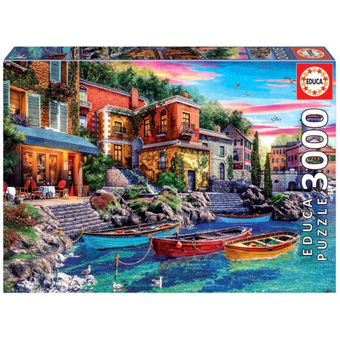 Puzzle 3000 el. Zachód słońca w Como / Włochy Educa