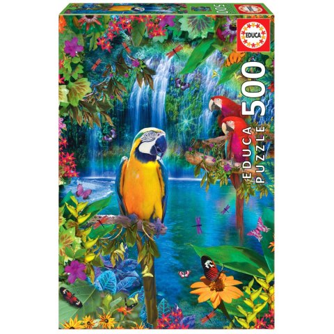 Puzzle 500 el. Tropikalne papugi Educa