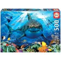 Puzzle 500 el. Żarłacz biały Educa