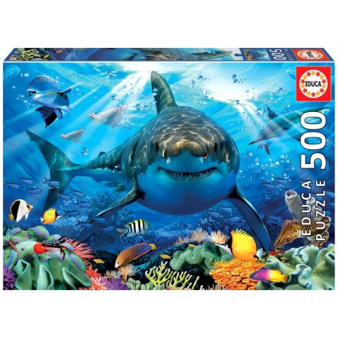 Puzzle 500 el. Żarłacz biały Educa