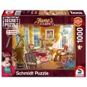 PQ Puzzle 1000 el. JUNE'S JOURNEY (Secret Puzzle) Salon w domu rodzinnym Schmidt - puzzle