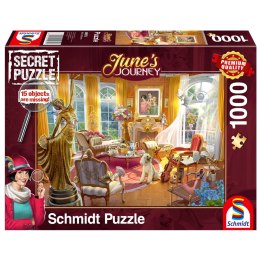 PQ Puzzle 1000 el. JUNE'S JOURNEY (Secret Puzzle) Salon w domu rodzinnym Schmidt - puzzle