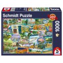 PQ Puzzle 1000 el. Pamiątki z podróży Schmidt - puzzle