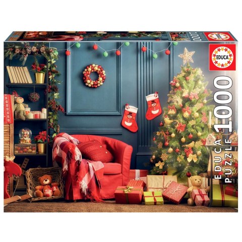 Puzzle 1000 el. Świąteczny kącik Educa