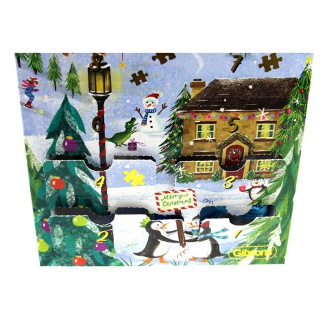 Puzzle 24 x 42-60 el. Świąteczne przygody Gibsons (kalendarz adwentowy)