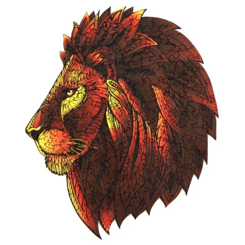 Puzzle drewniane / kolorowe - Lew Eureka 3D