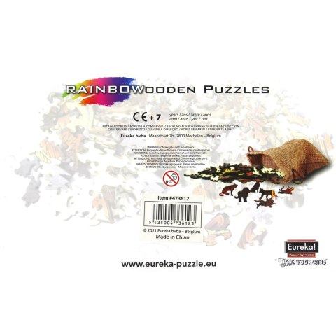 Puzzle drewniane / kolorowe - Lew Eureka 3D