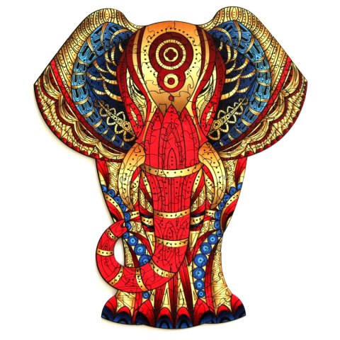 Puzzle drewniane / kolorowe - Słoń Eureka 3D