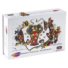Puzzle drewniane / kolorowe - Słoń Eureka 3D