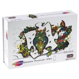 Puzzle drewniane / kolorowe - Sowa Eureka 3D