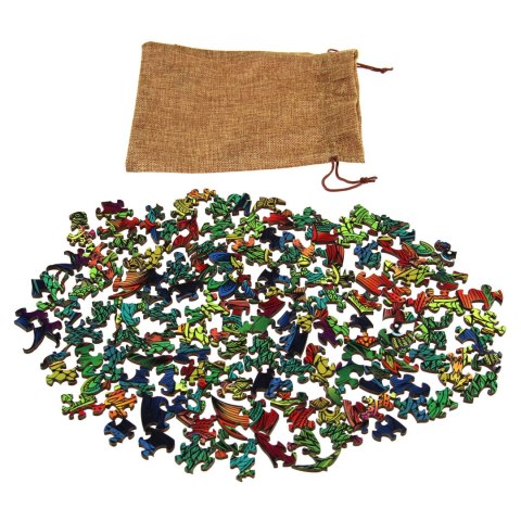 Puzzle drewniane / kolorowe - Sowa Eureka 3D