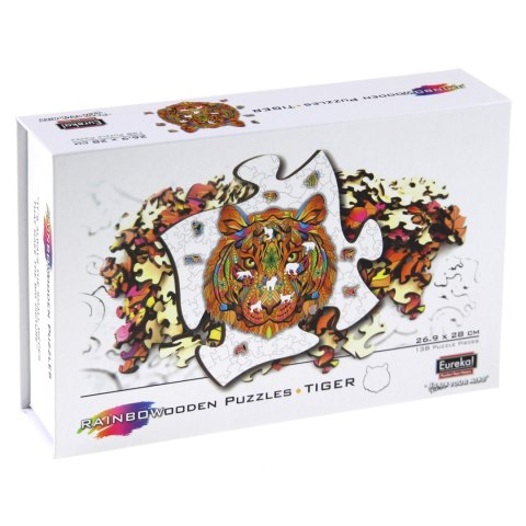 Puzzle drewniane / kolorowe - Tygrys Eureka 3D