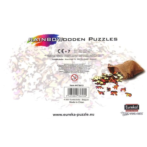 Puzzle drewniane / kolorowe - Tygrys Eureka 3D