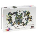 Puzzle drewniane / kolorowe - Wilk Eureka 3D
