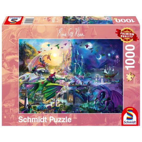 PQ Puzzle 1000 el. ROSE CAT KHAN Smoczy konkurs Schmidt - puzzle