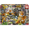 Puzzle 1500 el. Tygrysy w dżungli Educa