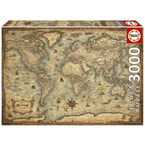 Puzzle 3000 el. Mapa świata Educa
