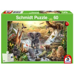 Puzzle 60 el. Zwierzęta Afryki Schmidt - puzzle