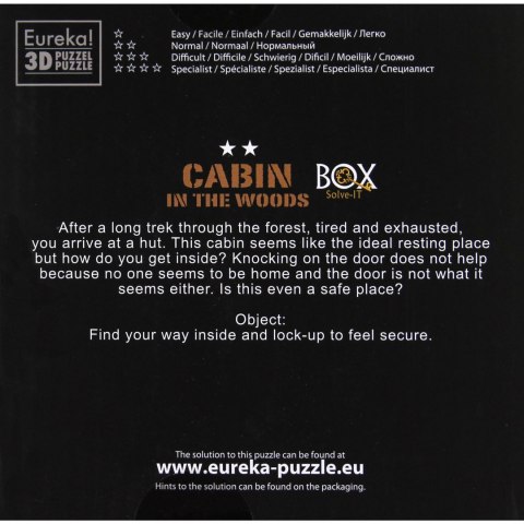 Łamigłówka ESCAPE BOX - Cabin in the Woods Secret - poziom 2/4 Eureka 3D