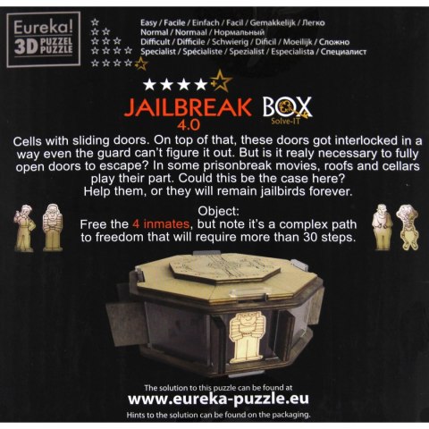Łamigłówka ESCAPE BOX - Jailbreak 4.0 Secret - poziom 5/4 Eureka 3D