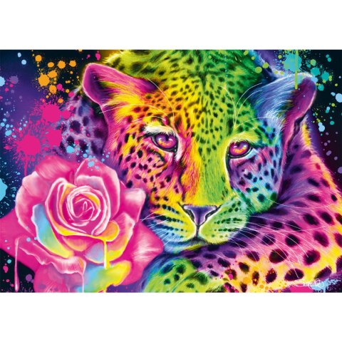 PQ Puzzle 1000 el. SHEENA PIKE Kolorowy lampart Schmidt - puzzle