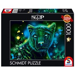 PQ Puzzle 1000 el. SHEENA PIKE Zielono-niebieska pantera Schmidt - puzzle