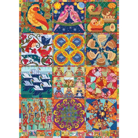 Puzzle 1000 el. Dwanaście dni Świąt Bożego Narodzenia Cobble Hill