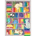 Puzzle 1000 el. Koty i książki Cobble Hill