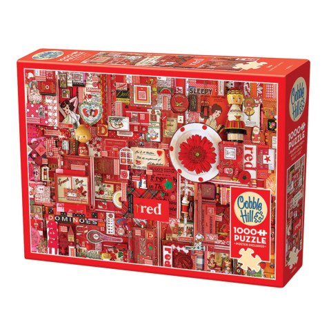 Puzzle 1000 el. Pomaluj mój świat na kolor... czerwony Cobble Hill