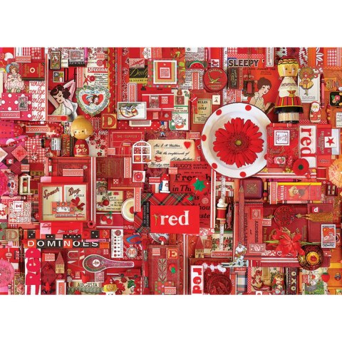 Puzzle 1000 el. Pomaluj mój świat na kolor... czerwony Cobble Hill